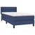 Vidaxl Box spring postelja z vzmetnico modra 90x190 cm blago