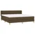 Vidaxl Box spring postelja z vzmetnico temno rjava 160x200 cm blago