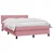 Vidaxl Box spring postelja z vzmetnico roza 140x220 cm žamet