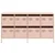 Vidaxl Komoda roza 135x39x73,5 cm hladno valjano jeklo