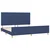 Vidaxl Posteljni okvir brez vzmetnice moder 200x200 cm blago