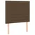 Vidaxl Box spring postelja z vzmetnico LED temno rjava 100x200cm blago