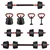 Set utega 4-u-1: bučica, težinska šipka i kettlebell 20 kg