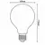 LED prigušiva sijalica FILAMENT G125 E27/12W/230V 2000K