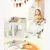 Kinder Home Montesori dečiji sto i stolica, drveni set 3 u 1, belo sivi ( TF-6912 )
