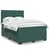 Vidaxl Box spring postelja z vzmetnico temno zelena 140x200 cm žamet