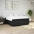VIDAXL Box spring postelja z vzmetnico črn 200x200 cm blago