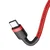 BASEUS BASEUS CAFULE CABLE DURABLE NYLON CABLE USB-C PD/USB-C PD PD2.0 60W 20V 3A QC3.0 1M RDEČA (CATKLF-G09)