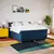 vidaXL vidaXL Box spring postelja z vzmetnico modra 180x200 cm blago, (21304626)
