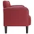 Vidaxl Loveseat kavč vinsko rdeča 110 cm umetno usnje