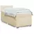 VIDAXL Box spring postelja z vzmetnico krem 100x200 cm blago