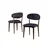 Hanah Home set trpezarijskih stolica Onex 4 kom, antracit bukle tkanina, drvene noge boje oraha
