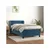 VIDAXL Box spring postelja z vzmetnico temno modra 80x200 cm