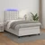 Vidaxl Box spring postelja z vzmetnico LED bela 120x200cm umetno usnje