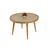 Hanah Home klub sto Polen 80, 80 cm, hrast / travertin