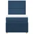 vidaXL vidaXL Box spring postelja z vzmetnico modra 100x200 cm blago, (21305256)
