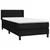 Vidaxl Box spring postelja z vzmetnico črna 100x200 cm blago