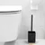 KADAX WC krtača za stranišča, kvadratna, s posodo, črna, moderna, (5000358231)