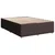 Vidaxl Box spring postelja z vzmetnico temno rjav 140x190 cm blago