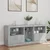 Komoda s LED svjetlima siva boja betona 162 x 37 x 67 cm