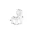 Hanah Home set trpezarijskih stolica Nape 6 kom, krem tkanina Babyface, bele metalne noge