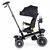 Ecotoys Tricikl za decu sa rotirajućim sedištem, gurajućim rukohvatom i tendom black ( WQL-186 BLACK )
