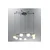 Opviq luster Sonic 2846-8A, LED 50 W, crni