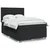 Vidaxl Box spring postelja z vzmetnico črn 140x190 cm umetno usnje