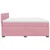 Vidaxl Box spring postelja z vzmetnico roza 200x200 cm žamet