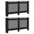 Pokrivač radijatora 2 pcs Crna 152 x 19 x 81,5 cm