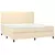 Krevet box spring s madracem LED krem 200x200 cm od tkanine
