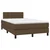 Vidaxl Box spring postelja z vzmetnico LED tem. rjava 120x200 cm blago