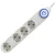 home Produžni kabel, 4 utičnice, 3 x 1,5 mm2, 5 met., bijeli - NV 04TK-5/WH/1.5
