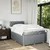 Vidaxl Boxspring postelja z vzmetnico svetlo siva 120x190 cm blago