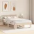 vidaXL Posteljni okvir s hrbtno oporo 135x190 cm Trden borov les