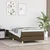 Vidaxl Box spring postelja z vzmetnico temno rjav 90x190 cm blago