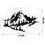 Opviq Zidna dekoracija Mountain 2, 47x40 cm, 1.2mm, Crna