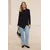 Trendyol Modest Ženska bluza Tctss26Uk00003, Crna