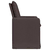 Trpezarijske stolice 2 pcs Tamno smeđa 57 x 67 x 98 cm tkanina