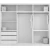 Garderobna omara Lux 250 cm - siva