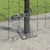 vidaXL Evropska ograja z 7 flanged posts 1,4x10 m cinkano jeklo