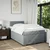 Vidaxl Boxspring postelja z vzmetnico svetlo siva 120x190 cm blago
