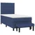 Vidaxl Box spring postelja z vzmetnico moder 90x200 cm blago