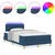 LED Box Spring Krevet s LED trakama Plava 120 x 190 cm tkanina