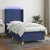 Vidaxl Box spring postelja z vzmetnico LED modra 100x200 cm blago