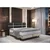 Esposa BOXSPRING POSTELJA 140 cm x 200 cm , tekstil krem barve, temno siva