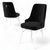 HANAH HOME Set 4 stolice Pare Black White