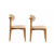 HANAH HOME Set 2 stolice Lionte Beige Dark Oak