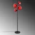 Opviq Podna lampa Benek-20-15-14511, 35x35x165 cm, IP20, Crno-crvena