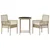 Vidaxl Vrtnik Bistro Set 3 szt. Bež poli ratan